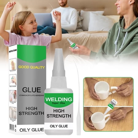 CoreLiving Multifunctional Super Glue Welding High-Strength Oily Glue Universal Instant Bonding Glue Strong Adhesive for Metal Wood Ceramics Leather Glass Long Lasting Repairs Quick Fix Glue