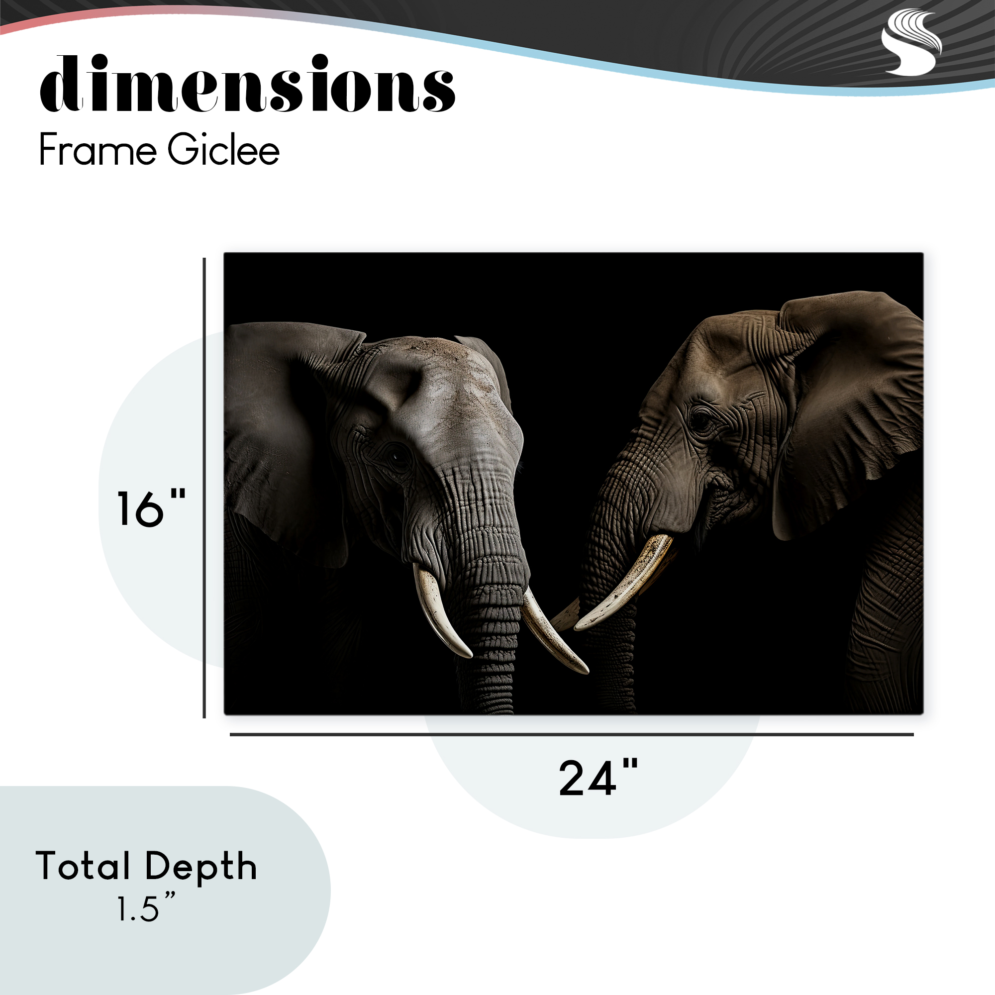 Pachyderm Elephant Pair Canvas Wall Art, design by Decent Exposures