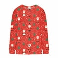 thumbnail image 4 of Women's Button Up Christmas Sweater Cardigans, Trendy Casual Plus Size Long Sleeve Graphic Holiday Outerwear, 4 of 4
