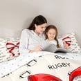 thumbnail image 4 of Erosebridal Sport Rugby Bowknot Twin Comforter Sets 3-Piece for Kids Boys Girls,Teens Football Ball Gamer Bedding Set,Lightweight Room Decor, 4 of 6