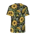 thumbnail image 3 of Rocae Sunflowers for Breathable Men's Baseball T-Shirt Fashionable Casual Baseball Jersey, Moisture-wicking Sportswear 3X-Large, 3 of 9
