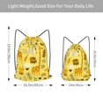 thumbnail image 2 of XMXT Unisex Drawstring Backpack for Women Men, Cartoon Yellow Giraffe Waterproof Gym Bag String Bags for Shopping Sport Travel, m, 2 of 8