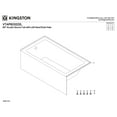 thumbnail image 5 of Aqua Eden VTAP603222L 60-Inch Acrylic Rectangular 3-Wall Alcove Tub, Left Hand Drain Hole in Glossy White, 5 of 11