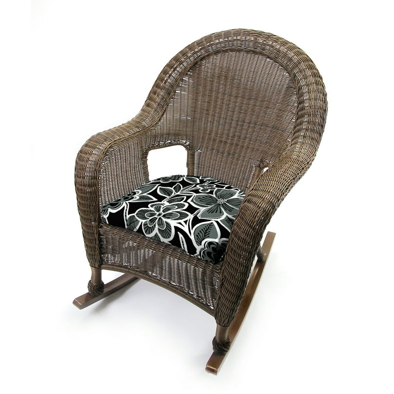 Black wicker chair cushions hot sale