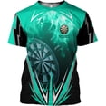 thumbnail image 3 of Personalized Dart Shirts Men Women 3D Polo Custom Name Team Jersey Funny Dartboard Shirt S-5XL Gifts (Teal, XL), 3 of 8