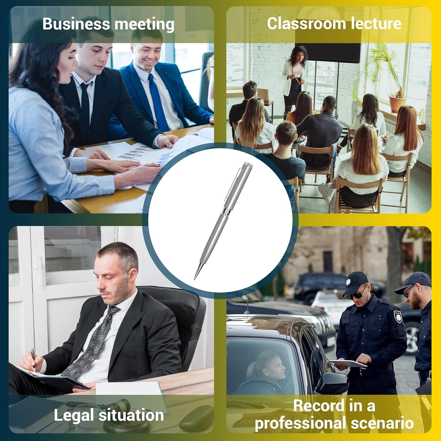 64GB Digital Voice Recorder Pen-Mini Audio Recording Device for Meetings-Portable Dictaphone Microphone,Professional Audio Recorder for Lecture/Meeting/Course,Audio Recorder Transfer File to Computer
