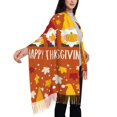 thumbnail image 4 of Junzan Lightweight Women'S Fashion Happy Thanksgiving Three Gnomes Printed Winter Fall Warm Scarves Scarf Shawl, 4 of 9