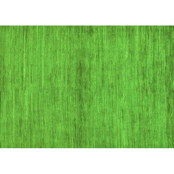 Ahgly Company Indoor Rectangle Abstract Green Modern Area Rugs, 8' x 10'
