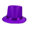 thumbnail image 2 of Top Hat Formal Halloween para fiestas temáticas de clubes nocturnosas de actuación en el escenario de vacaciones Púrpura, 2 of 8