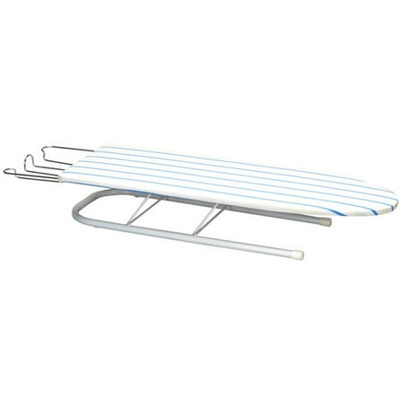 Household Essentials Deluxe Pressboard Tabletop Ironing Board with Iron Rest, April Stripe