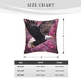 thumbnail image 4 of Susaid Flower Bald Eagle Print Velvet Throw Pillow Covers Home Art Deco Pillowcase Square Pillow Case Cushion Cover for Bed Sofa Living Room Car Indoor and Outdoor-20"x20", 4 of 8