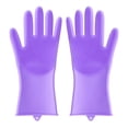 thumbnail image 2 of Premium Silicone Slip Resistant Mitt Set, Soft Flexible Cleaning Sponge Gloves, Kitchen Cooking Mitts, Protect Hands from Kitchen Clean, Bathroom, Bathing, Car Washing, Aqua Pair, Set of 2, 2 of 7