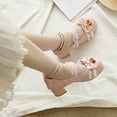 thumbnail image 6 of Huanglei Big Girls Gorgeous Princess Shoes Lace Up Pu Material Bow Decorated Thick Heels High Heels Party Wedding Prom Shoes, 6 of 6