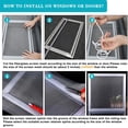 thumbnail image 4 of Mosquito Net Roll, Window Mosquito Net, 1.2 x 3 m Mosquito Net Roll, Window Mosquito Net Roll, with Window Cleaning Brush Used to Prevent Mosquito Insects etc(Grey), 4 of 5