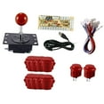 thumbnail image 4 of Kit de bricolaje para juegos de arcade de 1 jugador con mango de joystick, piezas de repuesto, componentes de fácil instalación con botones a presión Rojo, 4 of 10