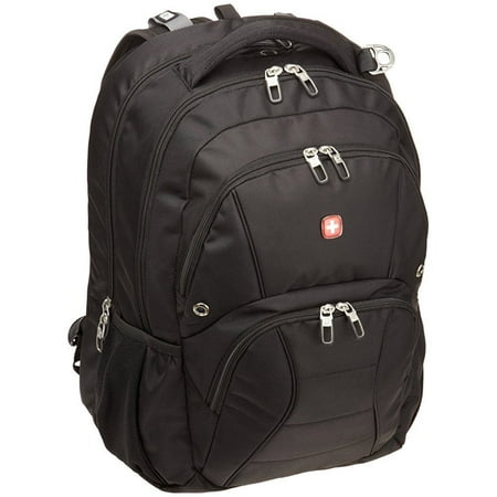 swiss gear sa1908 black tsa friendly scansmart laptop backpack - fits most 17 inch laptops and