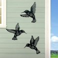thumbnail image 5 of BRILLAR Decoración de pared de colibrí de metal (juego de 3) - Elegante escultura de hierro forjado para cocina, patio y balcón, 5 of 5