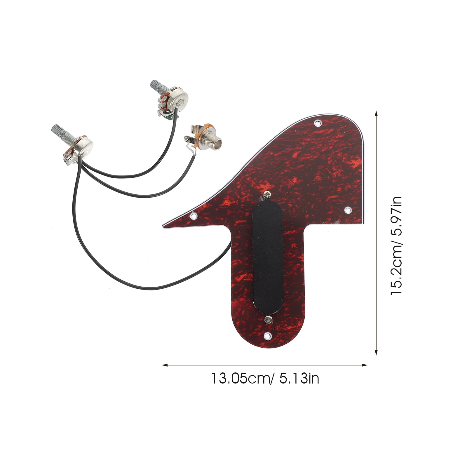 AURARMLET Mandolin Pickguard Assembly with Built-in Pickup and Multicolor PVC Protective Cover 15.20 x 13.05 x 0.25 cm