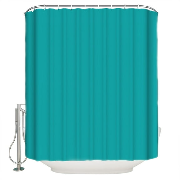 Teal Blue Shower Curtain, 72" x 72", Solid Color Waterproof Bathroom Curtain Washable Shower Curtain Set with 12 Hooks