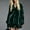 Dark Green, variant on Morttic Women's Elegant Solid Color Short Dress – Collared Long Puff Sleeve Loose Ruffle Hem Spring Fall Going Out Dress White,S