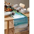 thumbnail image 3 of Summer Beach Table Runner Ocean Tropical Palm Tree Seaside Landscape Tablerunners 13 x 36 Inch, Table Decorations Tabletop Scarf for Summer Gathering Holiday Farmhouse Kitchen Dining Decor, 3 of 6