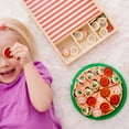 thumbnail image 2 of Melissa & Doug Wooden Pizza Party Play Food Set With 36 Toppings, 2 of 9