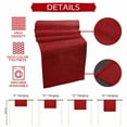 thumbnail image 6 of Red Watercolor Table Runner 18x72in Non-Slip Cotton Linen Table Runners, Modern Minimalist Style Dresser Scarves TableRunner for Dinner Kitchen Dining Wedding Party, 6 of 9