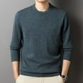 thumbnail image 4 of Men's Autumn/Winter 450g Pure Wool Round Neck Warm Sweater, 4 of 9