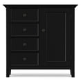 thumbnail image 4 of Amherst 37 inch Wide Transitional 4 Drawer Storage Cabinet in Black, 4 of 11