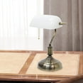 thumbnail image 4 of Simple Designs Executive Banker's Desk Lamp with Glass Shade, 4 of 4