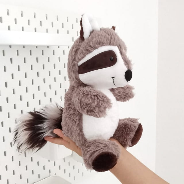Mapache de peluche, lindo oso de peluche para abrazar, muñeca para niña, almohada para dormir en la cama, animal de cola grande súper lindo
