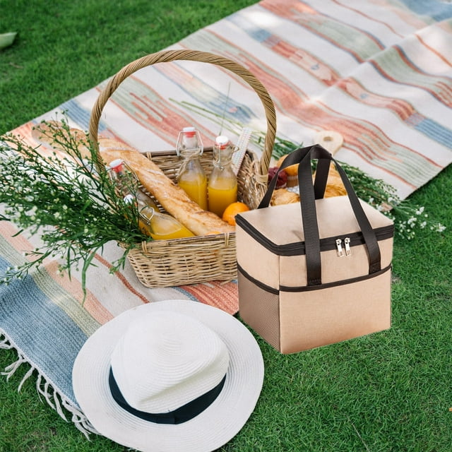 Sacs à Lunch Isolés pour Femmes Hommes - Porte-Repas Portable Réutilisable et Étanche, Sac Fourre-Tout Réfrigérant pour Travail Institut Pique-Nique Plage, Ihhxbz