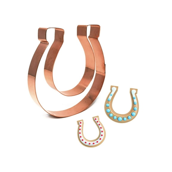 Horseshoe Cookie Cutter – Handmade Copper Baking Tool (4")