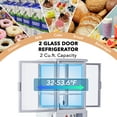 thumbnail image 6 of Commercial Refrigerator Display Case 2 Cu.FT, Two Glass Door Display Refrigerator Display Fridge, Countertop/Floor Refrigerator with LED Lighting, Adjustable Shelves, Double-Layered Glass, 6 of 8
