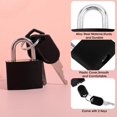 thumbnail image 3 of Amaxiu Suitcase Locks with Keys, 2.3cm Coloured Luggage Locks Metal Mini Keyed Padlock Small Locker Lock Padlocks 2pcs Travel Padlock Lock for Backpack Boxes Laptop Bag School Gym(B), 3 of 7