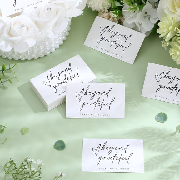 LOLIPPYY 100-Pack Thank You Postcards with Elegant Design for Business Appreciation and Customer Gratitude Notes