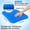 Large Size Blue Gel, variant on Double-Thick Gel Seat Cushion for Long Sitting Pressure Relief for Back, Sciatica, Coccyx, Tailbone Pain - Cushion for Office Chair, Wheelchair, Car & Truck, Patio Chairs - Egg Seat Pad