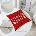 thumbnail image 3 of Christmas Pillow Covers 18x18 Set of 4 Merry Christmas Cushion Covers Xmas Throw Pillow Covers Red Green Winter Holiday Pillow Covers Pillow Cases for Outdoor Couch Sofa Decoration(18 Inch), 3 of 6