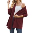 thumbnail image 4 of Nlife Women Open Front Long Sleeve Mid Length Cardigan, 4 of 7