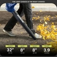 thumbnail image 4 of Sun Joe 6-Amp 155 mph Corded Electric Handheld Leaf Blower, Light-Duty Lawn Tool, Blue, 4 of 10