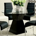 thumbnail image 3 of Furniture of America Dorazio Round Glass Top Dining Table in Black, 3 of 3