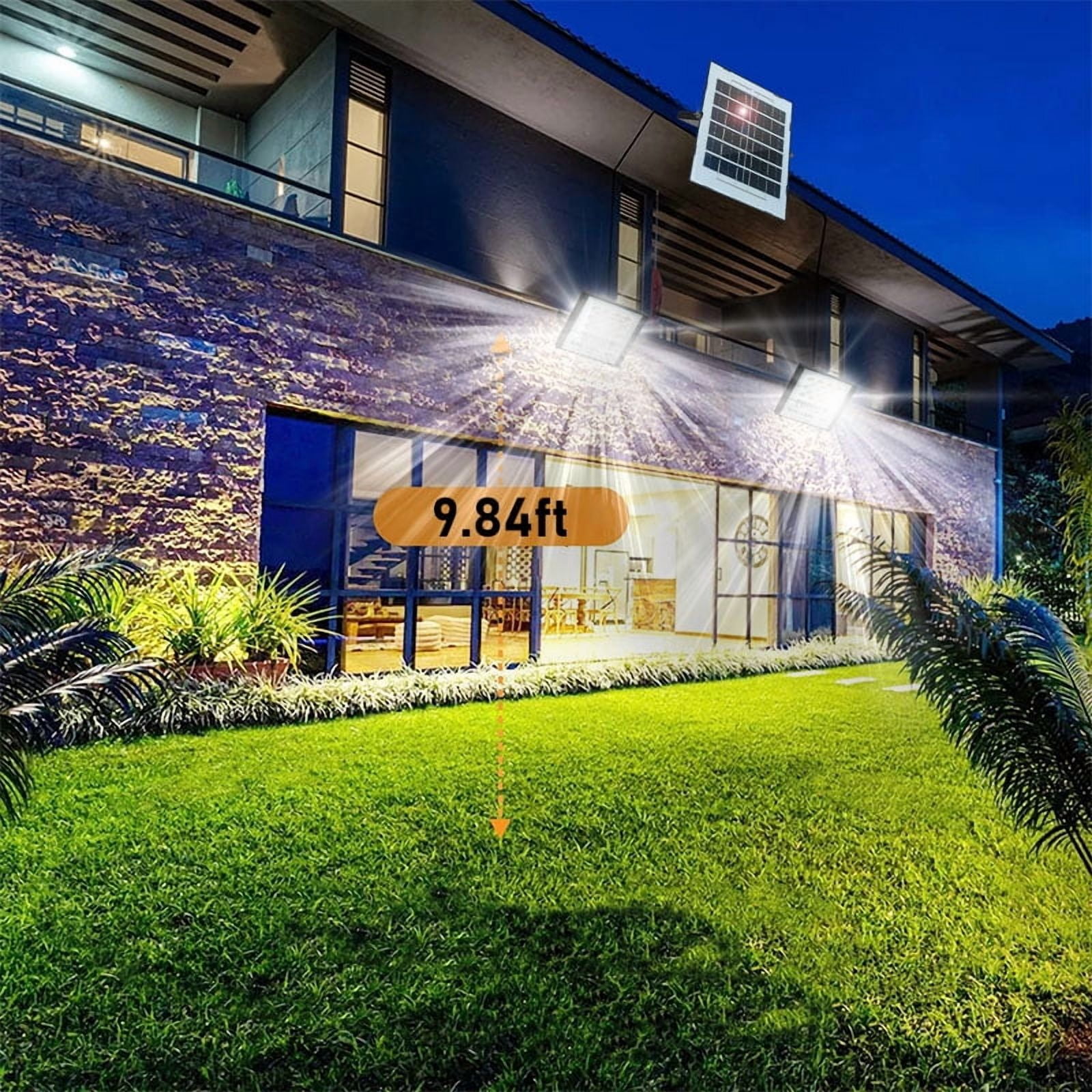 XEENSO 300W LED Solar Flood Lights Outdoor Street Light Dusk to Dawn Flood Wall Lamp