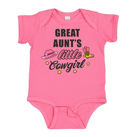 

Inktastic Great Aunts Little Cowgirl with Cowgirl Hat and Boots Gift Baby Girl Bodysuit