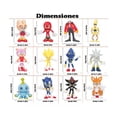 thumbnail image 2 of Sonic Tails Knuckles Eggman Amy Rose Figuras Juego 12 pcs multicolor, 2 of 4