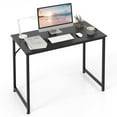 thumbnail image 1 of Giantex 40” Home Office Computer Desk, Modern Simple Writing Study Desk, Metal Frame Gaming Desk, Laptop PC Workstation, Black, 1 of 8