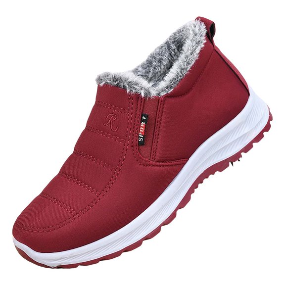 Ruyang Womens Winter Snow Boots: Fashion Casual Sneakers Breathable Flat Casual Shoes Winter Padded Warm Women's Outdoor Boots