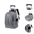 thumbnail image 2 of Mochila con ruedas Mochila informal Maleta de gran capacidad Mochila con ruedas Mochila para computadora portátil para adultos Niños Escuela Trabajo Gris, 2 of 8