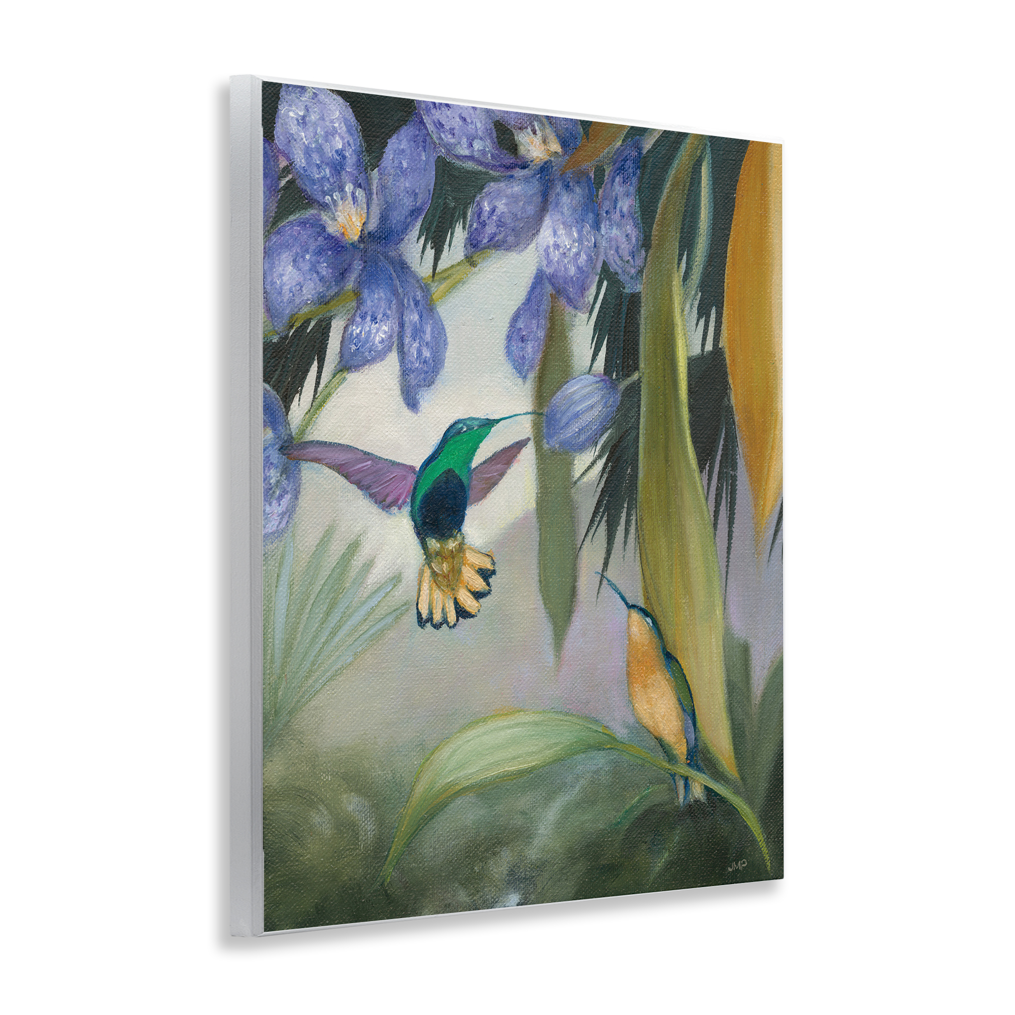 Stupell Industries Hummingbirds in Nature Landscape Painting Unframed Art Print Wall Art, 11 x 14