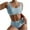 Light Blue, variant on Utoimkio Women's Bikini Sets Two Piece Swimsuit High Waisted V Neck Tummy Control Bathing Suit for Women