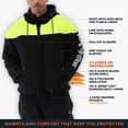 thumbnail image 4 of RefrigiWear Freezer Edge Hooded Sweatshirt - Men's Insulated Zip-Up Hoodie, HiVis, -30°F Warmth, Durable Fleece Workwear, 4 of 7